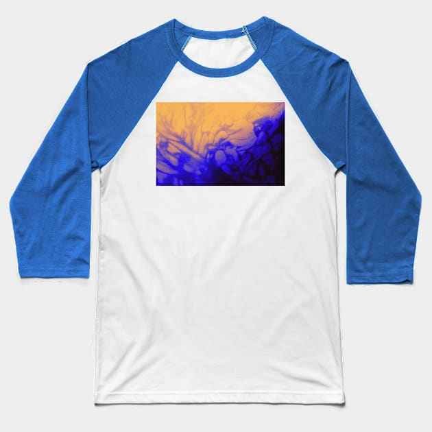 BLUE NEON FROST Baseball T-Shirt by neilstuartcoffey